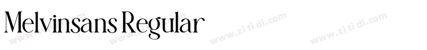 Melvinsans Regular字体转换